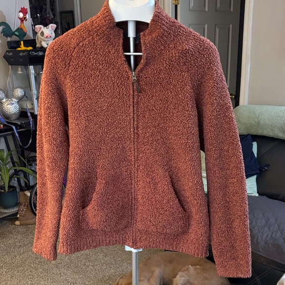 Natural Reflections Jackets & Blazers - Natural reflection Cozy Rust Zip-Up Jacket Sz L